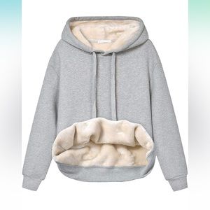 Sherpa lined hoodie size L